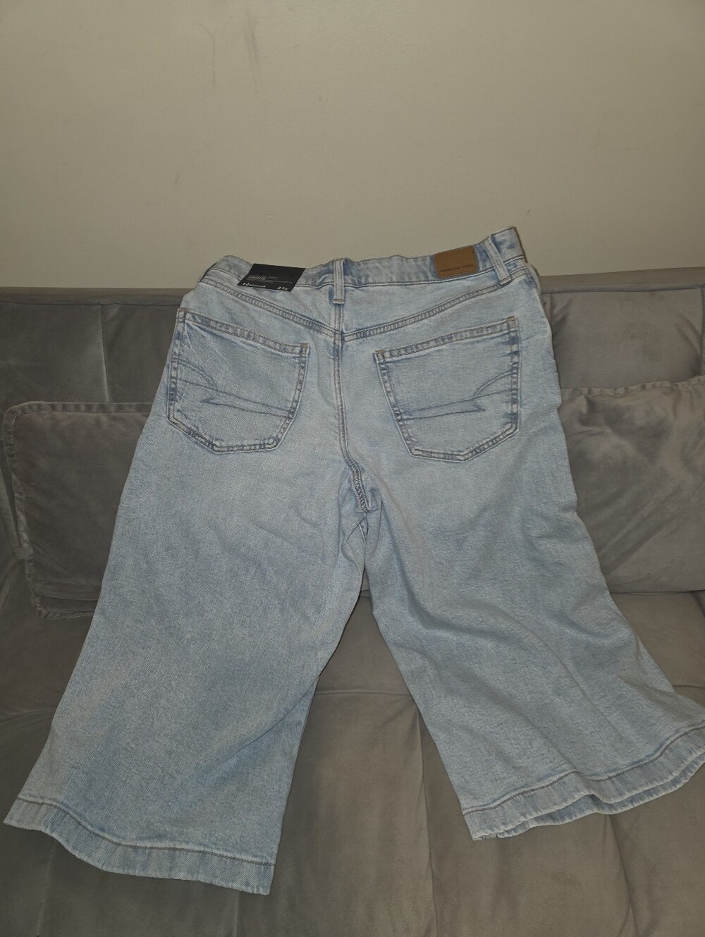 Women's American Eagle Denim Culotte Shorts Size 12 Dreamy Drape - Picture 3 of 4